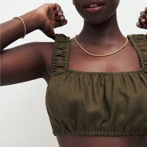 Reformation Suki Linen Top | Size S